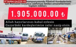 Siverek’ten gazze’ye bir milyon 905 bin tl yardım