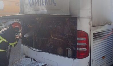 Şanlıurfa’da yolcu otobüsünde yangın paniği!…