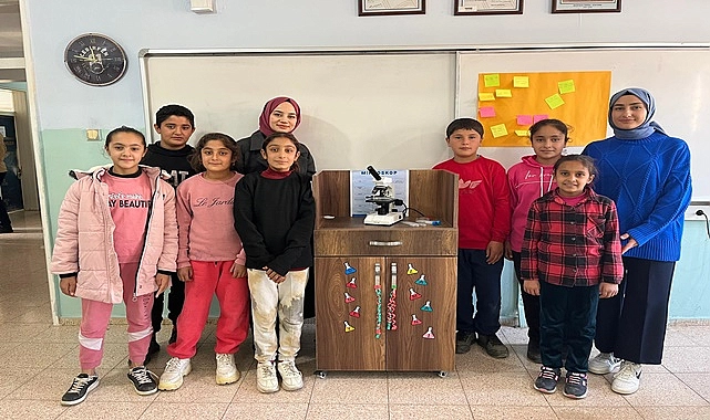 Harran Üniversitesi’nden köy okullarına örnek proje gezici bir laboratuvar kuruldu