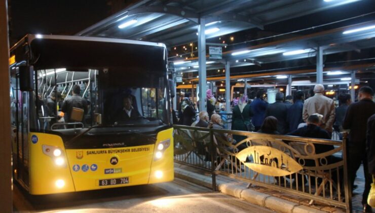 Şanlıurfa’da gece ulaşımı başlıyor